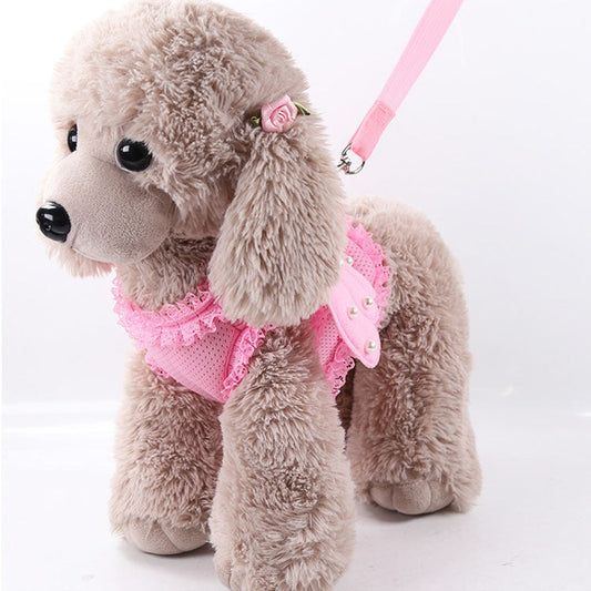 KFX-3790397 Pink Breathable Polyester Traction Belt for Small to Medium Pets (S, M, L)