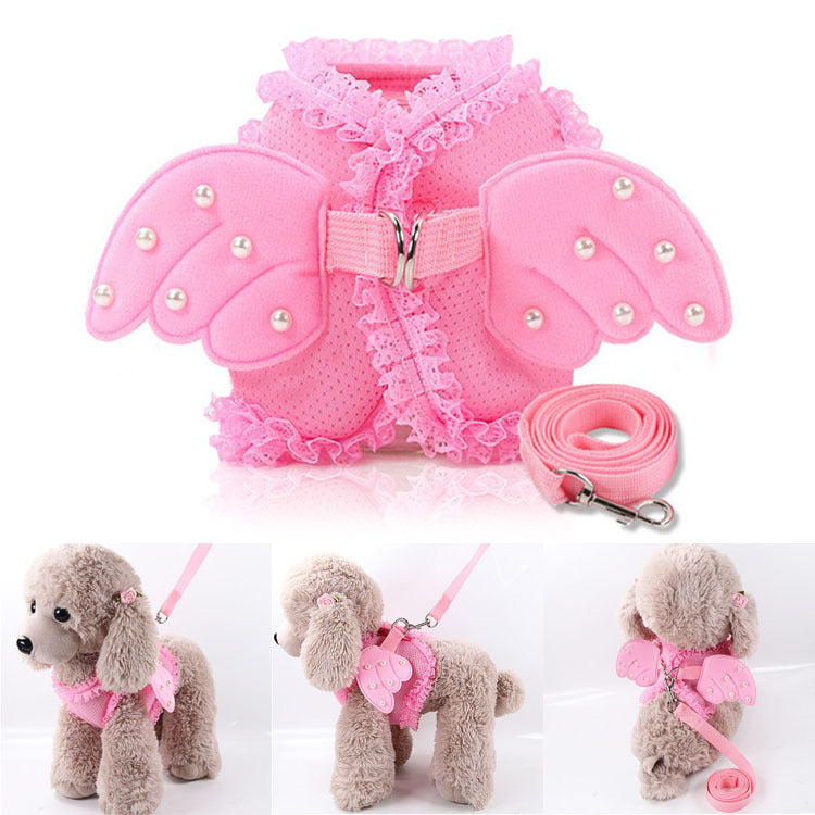 KFX-3790397 Pink Breathable Polyester Traction Belt for Small to Medium Pets (S, M, L)