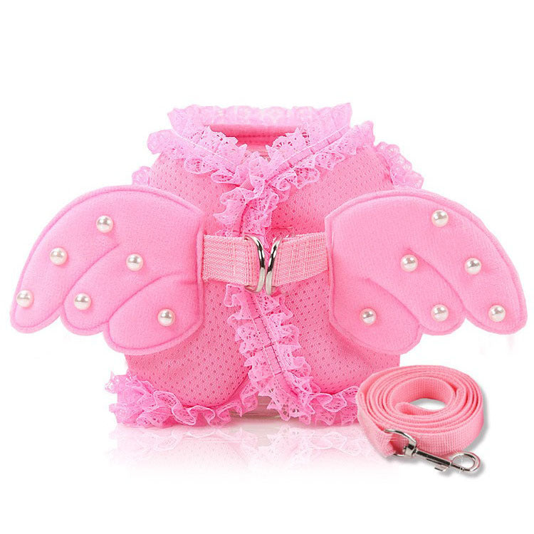 KFX-3790397 Pink Breathable Polyester Traction Belt for Small to Medium Pets (S, M, L)