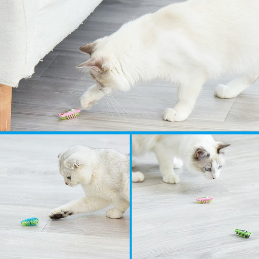 KFX-3791421 Micro Nano Worm Touch Toothbrush Bite Toy for Cats - Assorted Colors