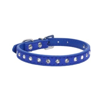 KFX-3792573 Diamond Rhinestone Pet Collar - Soft Microfiber Dog Accessory
