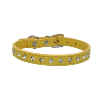 KFX-3792573 Diamond Rhinestone Pet Collar - Soft Microfiber Dog Accessory