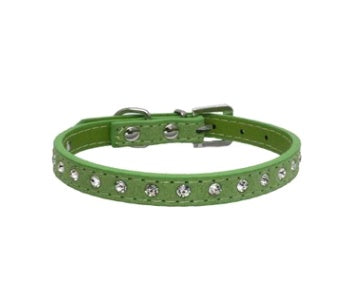 KFX-3792573 Diamond Rhinestone Pet Collar - Soft Microfiber Dog Accessory