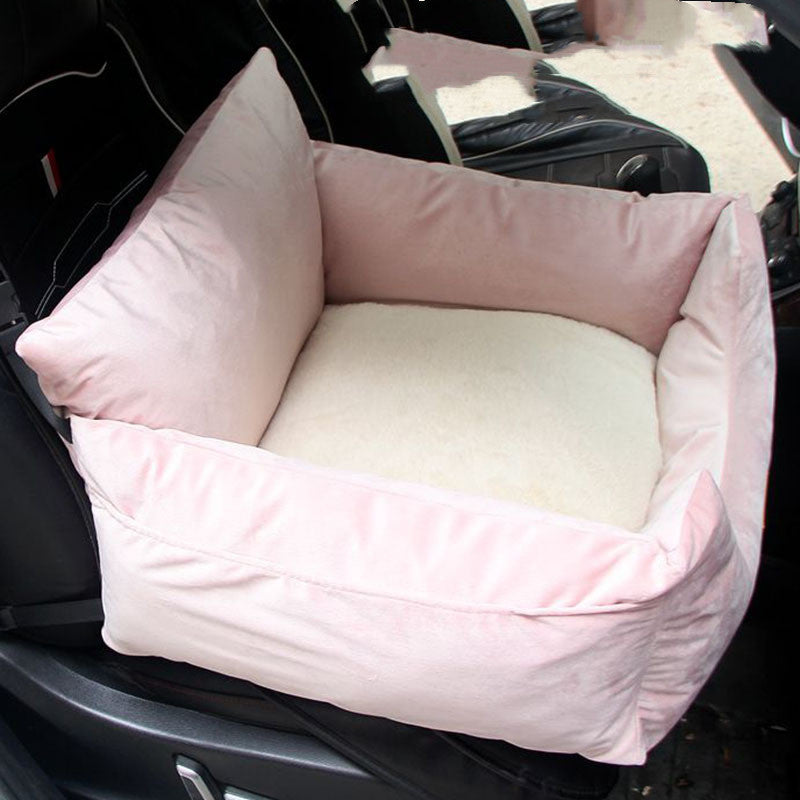 KFX-3792829 Cozy Teddy Car Mat Pet Safety Seat Cushion in Four Colors
