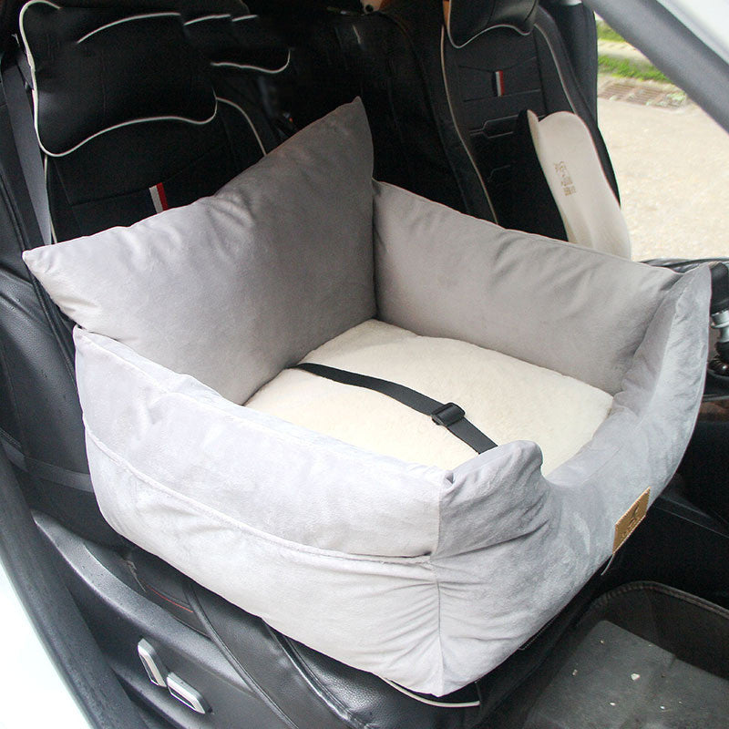 KFX-3792829 Cozy Teddy Car Mat Pet Safety Seat Cushion in Four Colors