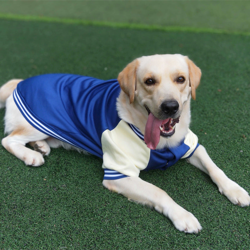 KFX-3792957 Stylish Baseball Uniform Pet Clothing for Medium to Extra-Large Dogs in Wine Red, Blue, and Navy Blue