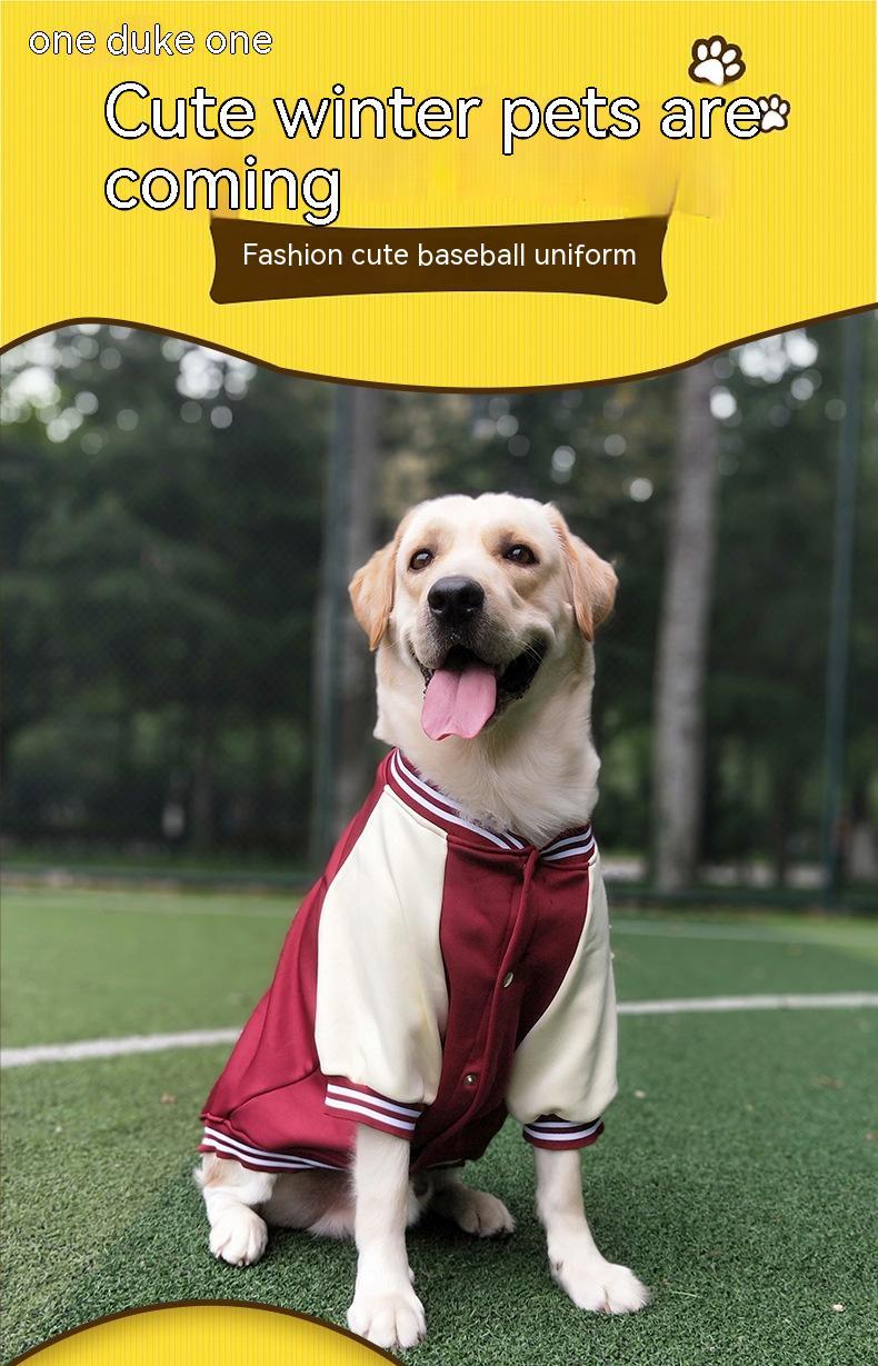 KFX-3792957 Stylish Baseball Uniform Pet Clothing for Medium to Extra-Large Dogs in Wine Red, Blue, and Navy Blue
