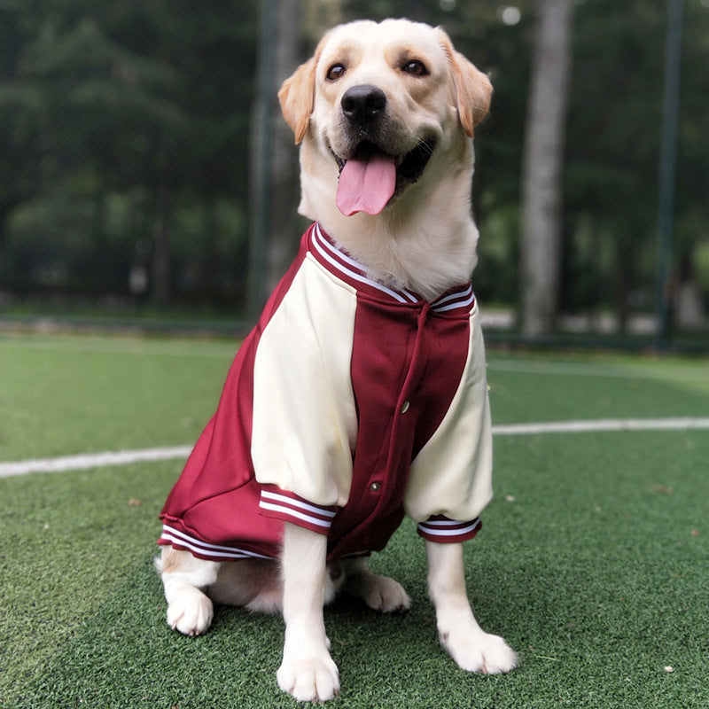 KFX-3792957 Stylish Baseball Uniform Pet Clothing for Medium to Extra-Large Dogs in Wine Red, Blue, and Navy Blue