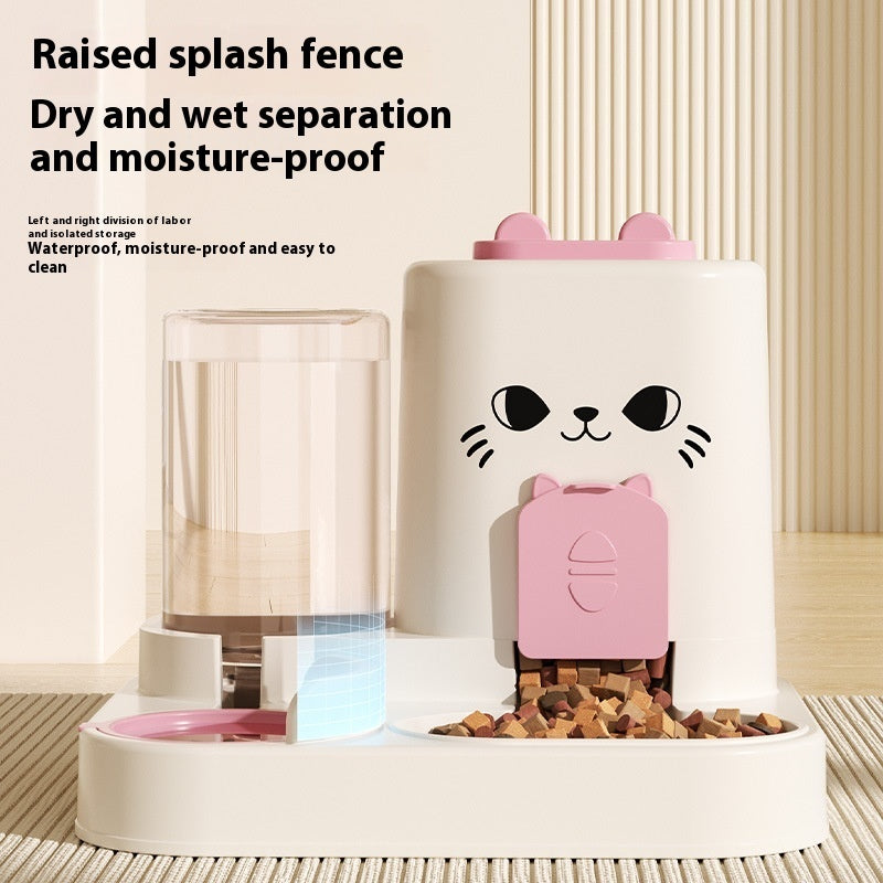 KFX-3794365 Integrated Cat Feeder with Water and Grain Station in Multiple Colors