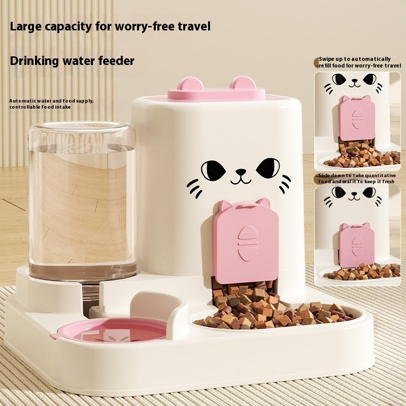 KFX-3794365 Integrated Cat Feeder with Water and Grain Station in Multiple Colors