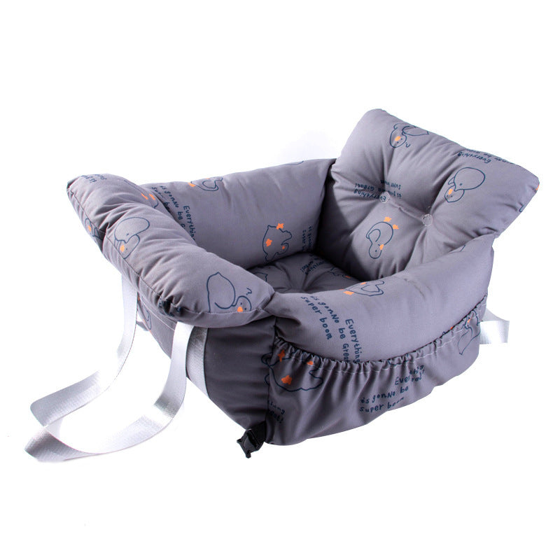 KFX-3794621 Portable Outdoor Cat and Dog Safety Kennel - Khaki and Graffiti Gray, Filled with PP Cotton, 50x50x30cm