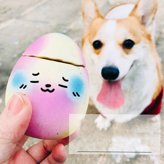 KFX-3797181 Latex Sounding Dog Toy Egg Model for Molar Cleaning and Boredom Relief