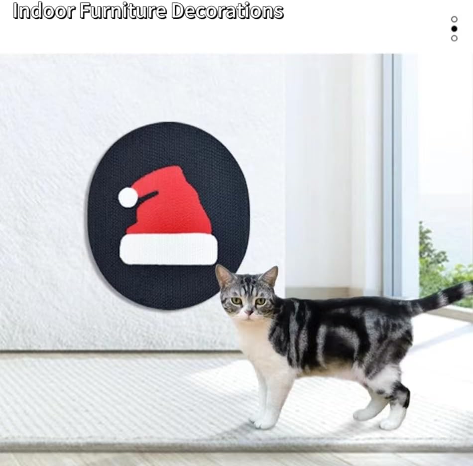 KFX-3797821 Wall-Mounted Cardboard Cat Scratching Pad with Catnip for Indoor Cats