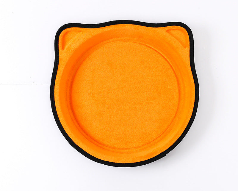 KFX-3797949 Sucker Window Sill Nest Round Cat Bed - Soft Short Plush Pet Nest for Cats