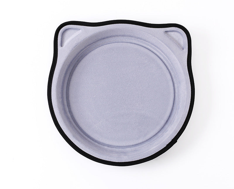 KFX-3797949 Sucker Window Sill Nest Round Cat Bed - Soft Short Plush Pet Nest for Cats