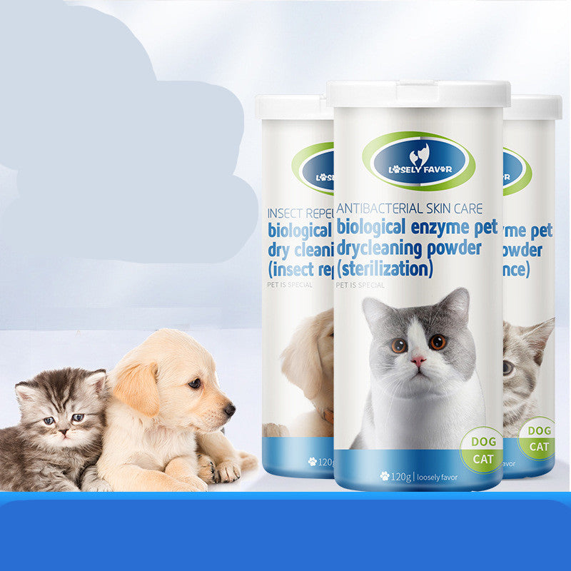 KFX-3798205 Pet Dry Cleaning Powder for Cats and Dogs - Cleansing, Nourishing, and Brightening Formula with Natural Ingredients