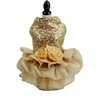 KFX-3798717 Elegant Pet Wedding Dress in Black, Gray or Gold – Sizes XS to XL, Made of Polyester
