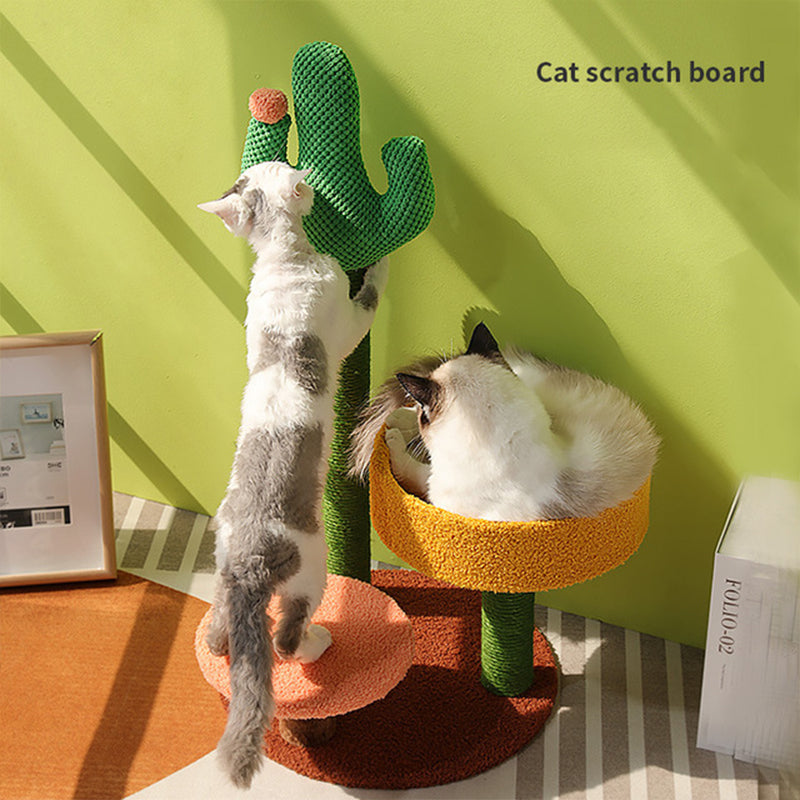 KFX-3799613 Cat Climbing Frame with Sisal Hemp Column for Scratching and Cozy Nesting