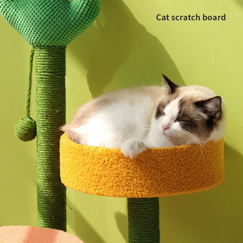 KFX-3799613 Cat Climbing Frame with Sisal Hemp Column for Scratching and Cozy Nesting