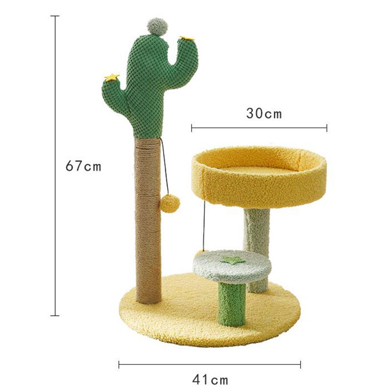 KFX-3799613 Cat Climbing Frame with Sisal Hemp Column for Scratching and Cozy Nesting