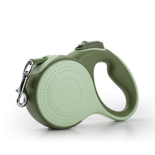 KFX-3800125 Automatic Retractable Dog Leash with Trash Bag Dispenser in White and Green Options