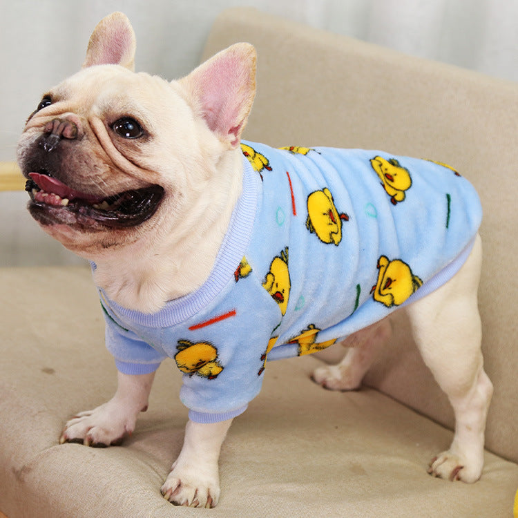 KFX-3802941 Cozy Coral Fleece Autumn and Winter Pajamas Jacket for Pets