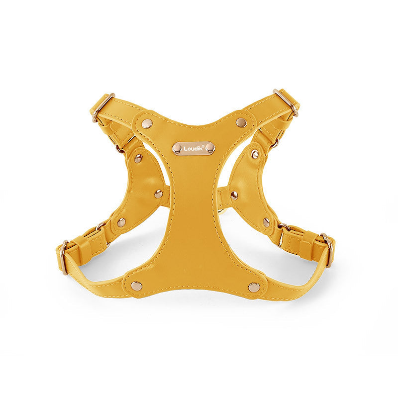 KFX-3811133 Stylish Leather Chest Strap Harness for Dogs in Various Colors and Sizes