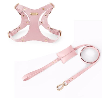 KFX-3811133 Stylish Leather Chest Strap Harness for Dogs in Various Colors and Sizes