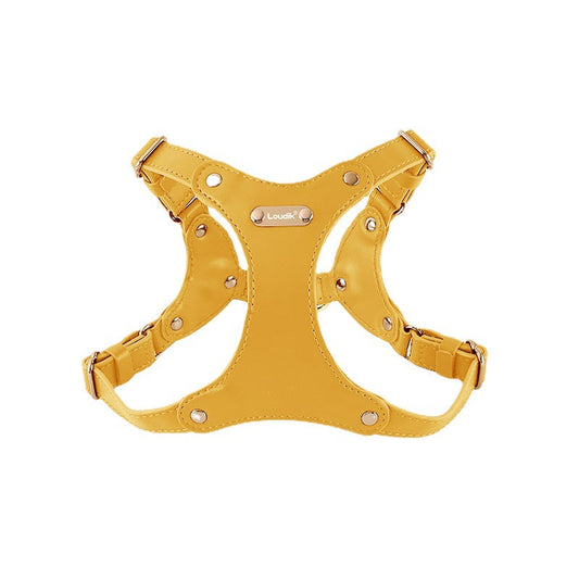 KFX-3811133 Stylish Leather Chest Strap Harness for Dogs in Various Colors and Sizes