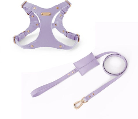 KFX-3811133 Stylish Leather Chest Strap Harness for Dogs in Various Colors and Sizes