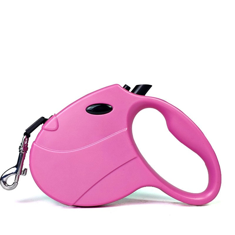 KFX-3811645 Automatic Retractable 5m Pet Leash with Hand-Holding Rope - Multiple Colors Available