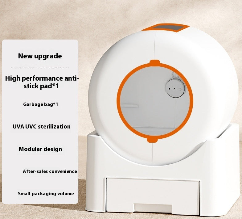 KFX-3813309 Automatic Cleaning Cat Litter Box with Deodorizing Feature - Fully Enclosed & Anti-Splash Design