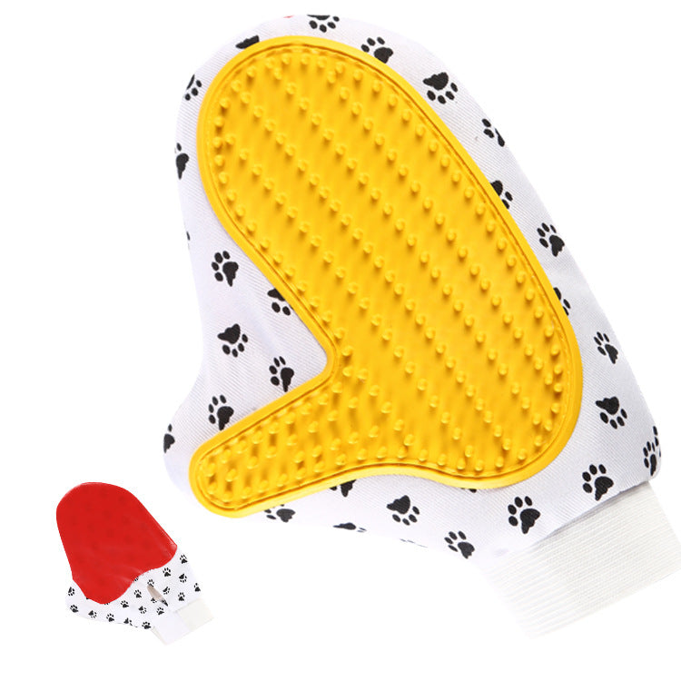 KFX-3813437 Silicone Pet Grooming Brush Gloves for Gentle Bathing and Deshedding - Comfortable Fit for Cats and Dogs