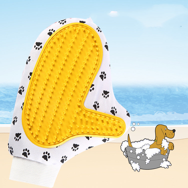 KFX-3813437 Silicone Pet Grooming Brush Gloves for Gentle Bathing and Deshedding - Comfortable Fit for Cats and Dogs
