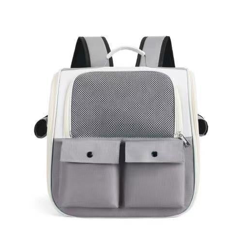KFX-3814077 Large Capacity Transparent Pet Shoulder Bag - Outdoor Canvas in Various Colors