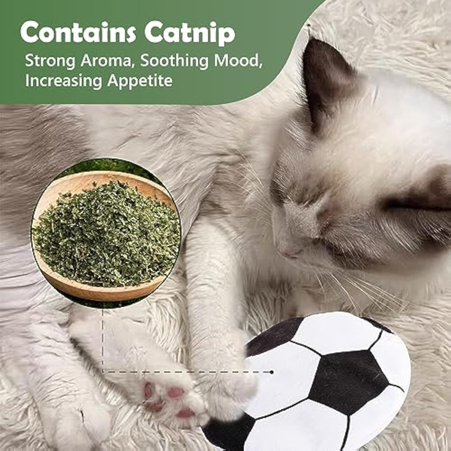 KFX-3815101 Interactive Cat Flying Disc Toy with Soft Plush, Catnip, and Mylar Crinkle Sound for Indoor Cats and Kittens