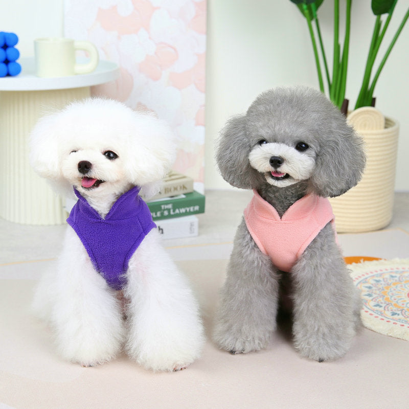 KFX-3817277 Cozy Casual Dog Clothes in Pink, Brown, Green, and Purple - Sizes S to 2XL