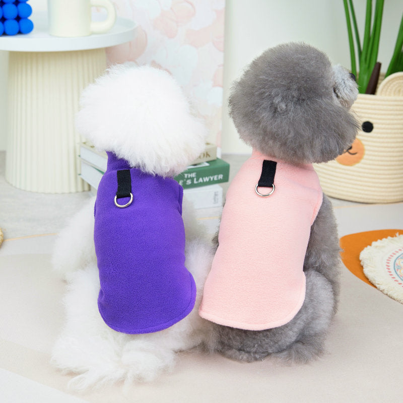 KFX-3817277 Cozy Casual Dog Clothes in Pink, Brown, Green, and Purple - Sizes S to 2XL