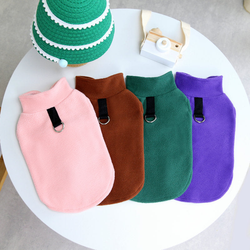 KFX-3817277 Cozy Casual Dog Clothes in Pink, Brown, Green, and Purple - Sizes S to 2XL