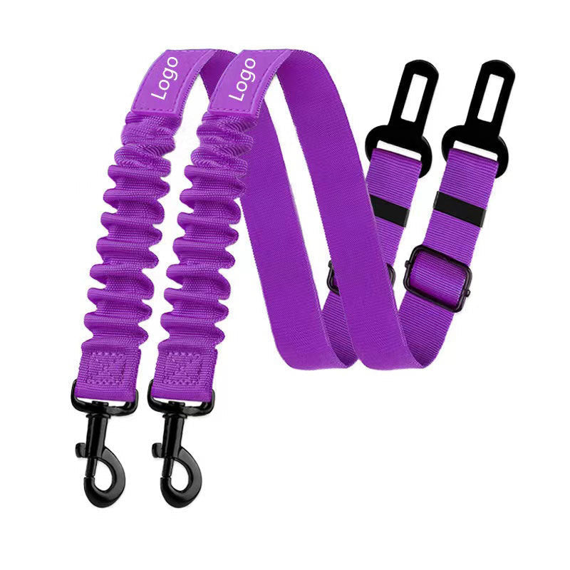 KFX-3817405 Adjustable Pet Seat Belt with Hand Holding Rope for Car Travel