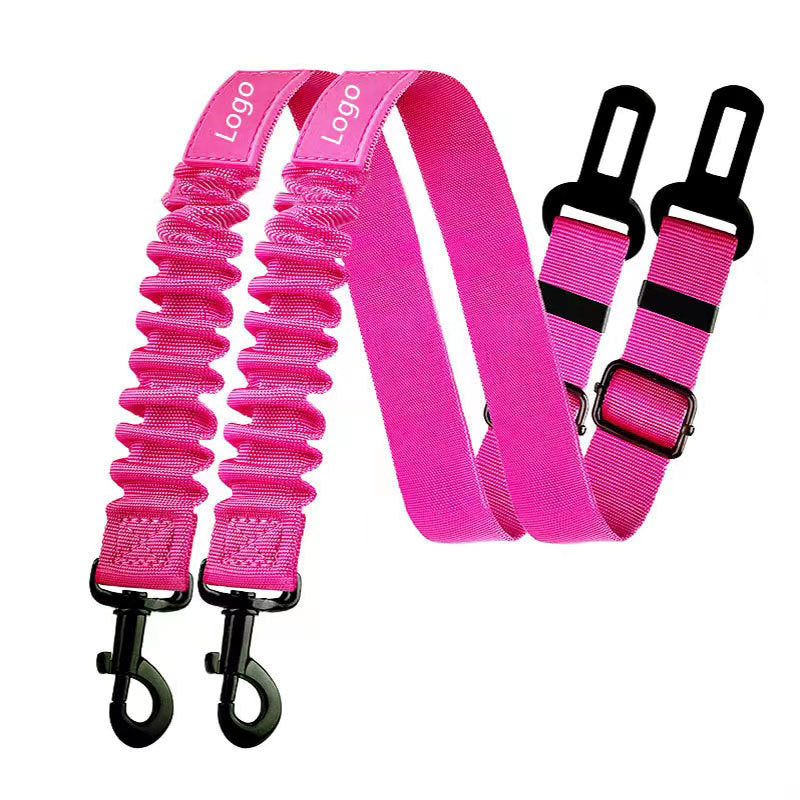 KFX-3817405 Adjustable Pet Seat Belt with Hand Holding Rope for Car Travel