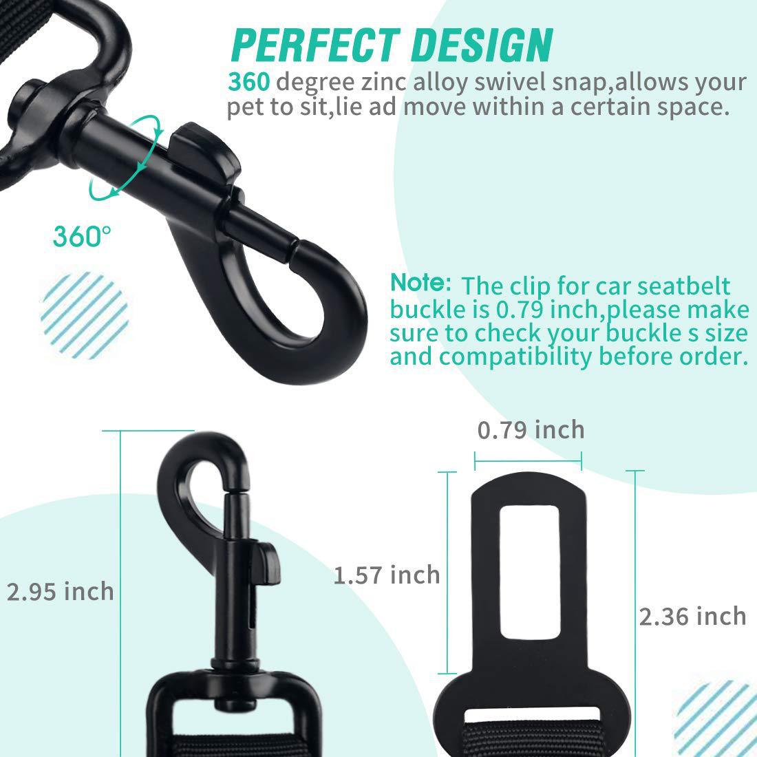 KFX-3817405 Adjustable Pet Seat Belt with Hand Holding Rope for Car Travel
