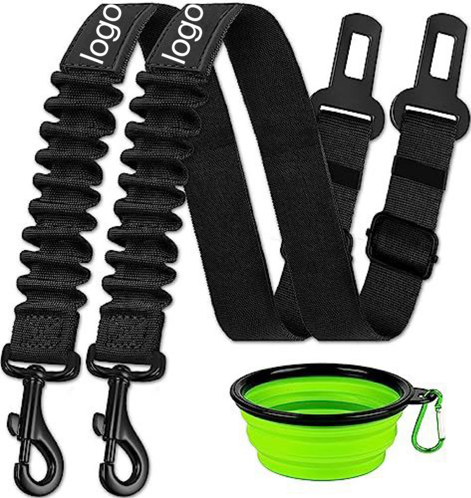 KFX-3817405 Adjustable Pet Seat Belt with Hand Holding Rope for Car Travel