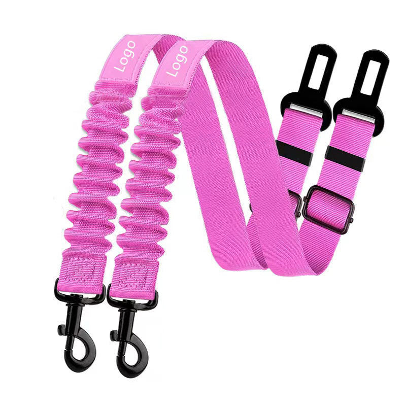 KFX-3817405 Adjustable Pet Seat Belt with Hand Holding Rope for Car Travel