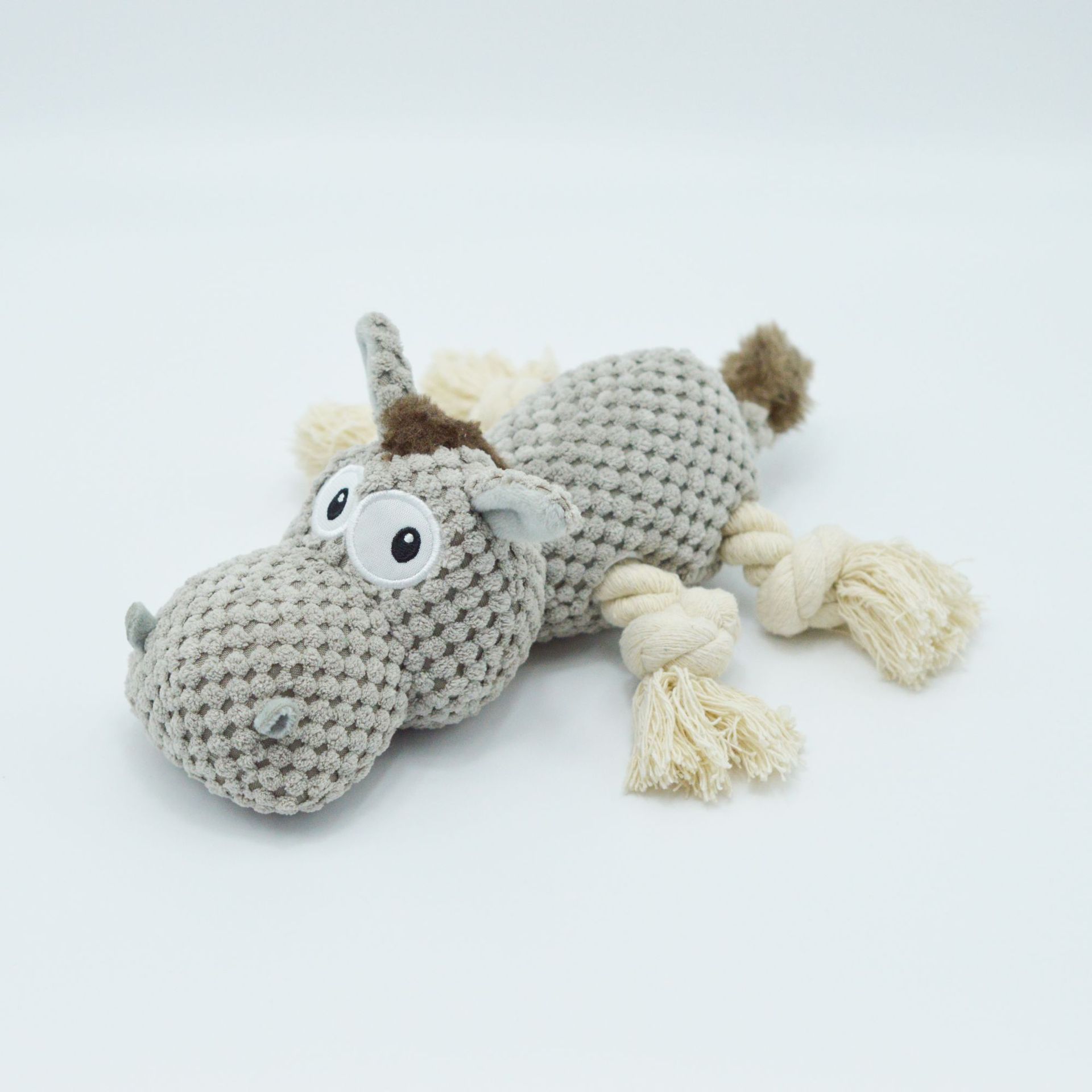 KFX-3818429 Gray Plush Donkey Creak Sound Dog Toy - 27x20x9.5cm
