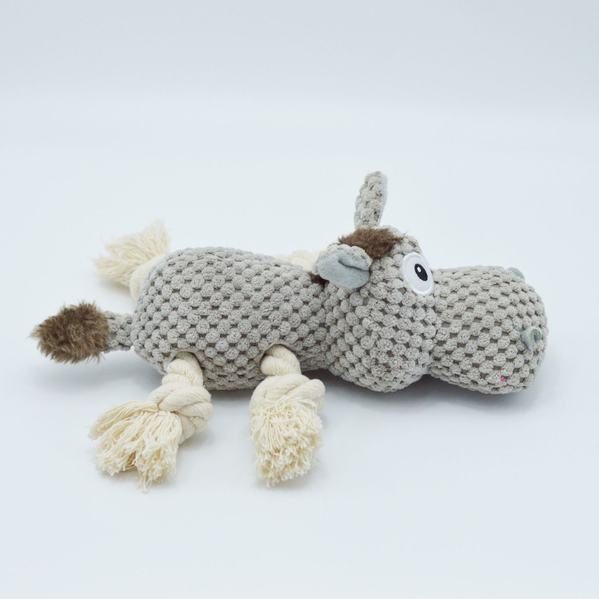 KFX-3818429 Gray Plush Donkey Creak Sound Dog Toy - 27x20x9.5cm