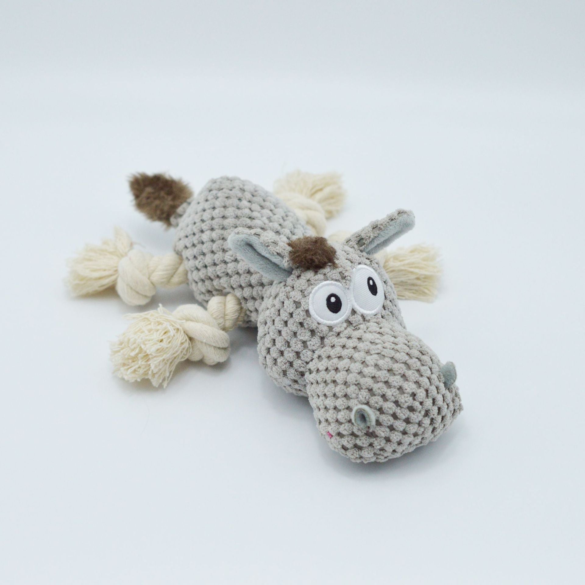 KFX-3818429 Gray Plush Donkey Creak Sound Dog Toy - 27x20x9.5cm
