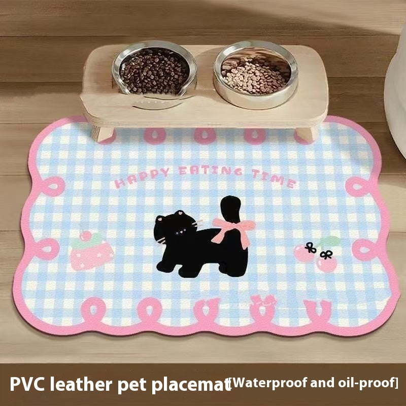 KFX-3819453 Non-slip Cat and Dog Placemat - Cute Animal Designs in Various Colors and Sizes