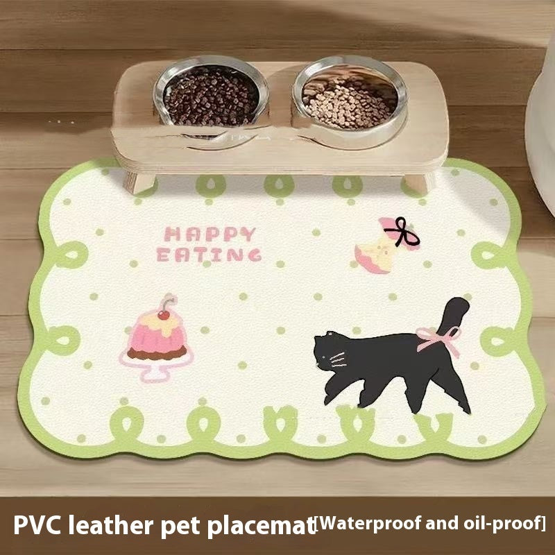 KFX-3819453 Non-slip Cat and Dog Placemat - Cute Animal Designs in Various Colors and Sizes