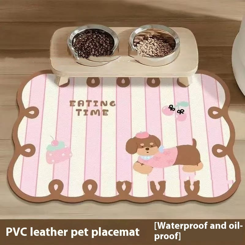 KFX-3819453 Non-slip Cat and Dog Placemat - Cute Animal Designs in Various Colors and Sizes